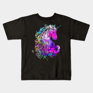 Raimbow unicorn magical creature Kids T-Shirt